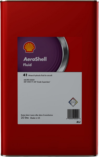 50004247-20 AeroShell Fluid 41 is een minerale hydraulische olie die is vervaardigd met een zeer hoge mate van reinheid en beschikt over verbeterde vloeistofeigenschappen.