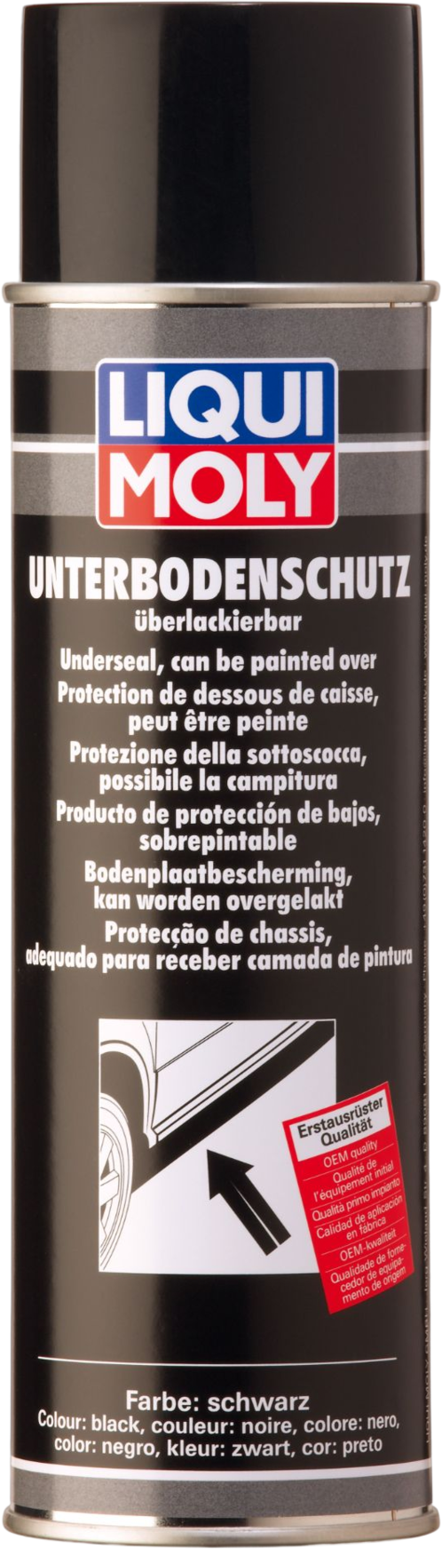 Liqui Moly Bodemplaatbescherming zwart (Spray), 500 ml