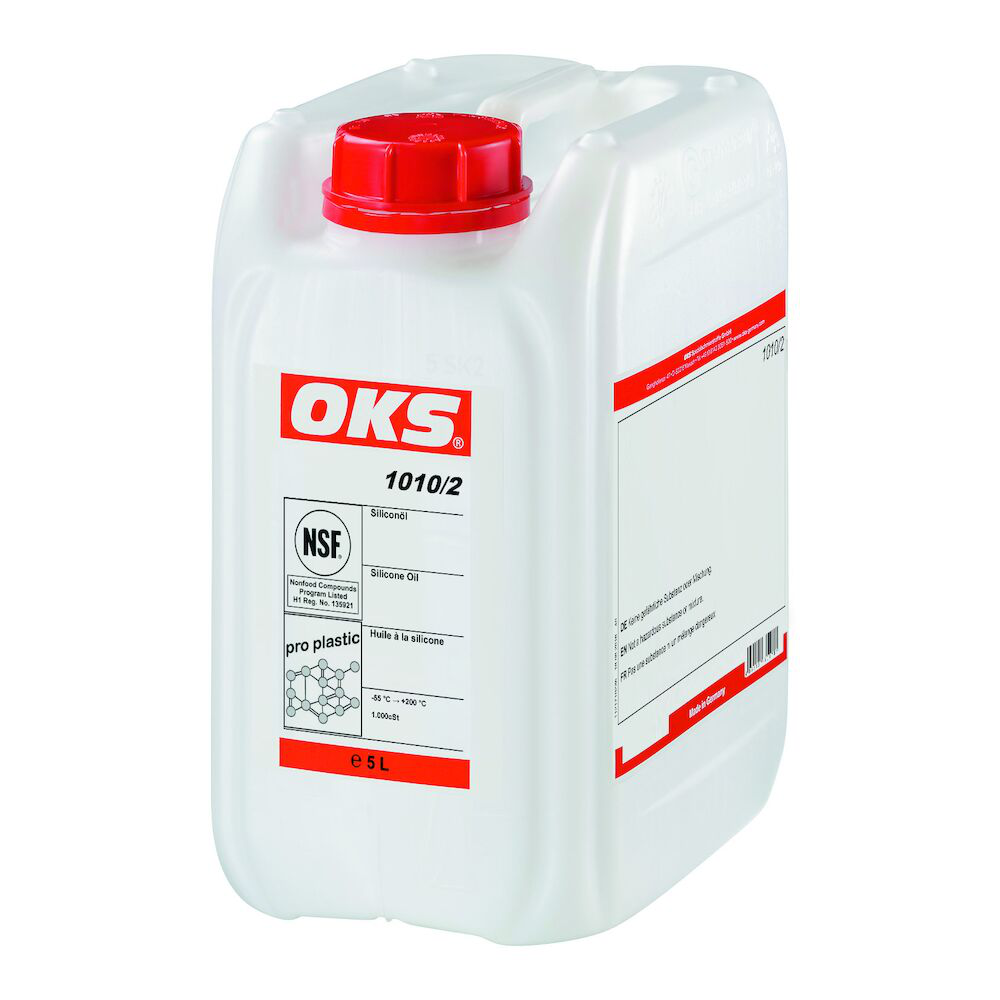 OKS1010/2-5 OKS 1010/2 is een siliconenolie en zeer geschikt als glij- en lossingsmiddel voor kunststoffen en elastomeren.
