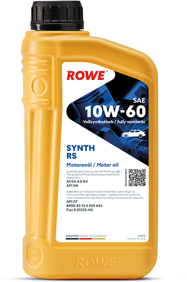 Rowe Hightec SyntH RS SAE 10W-60, 1 lt