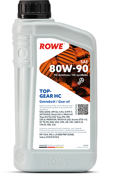 Rowe Hightec Topgear SAE 80W-90 HC, 1 lt