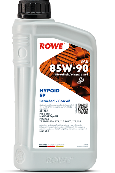 Rowe Hightec Hypoid EP SAE 85W-90, 1 lt